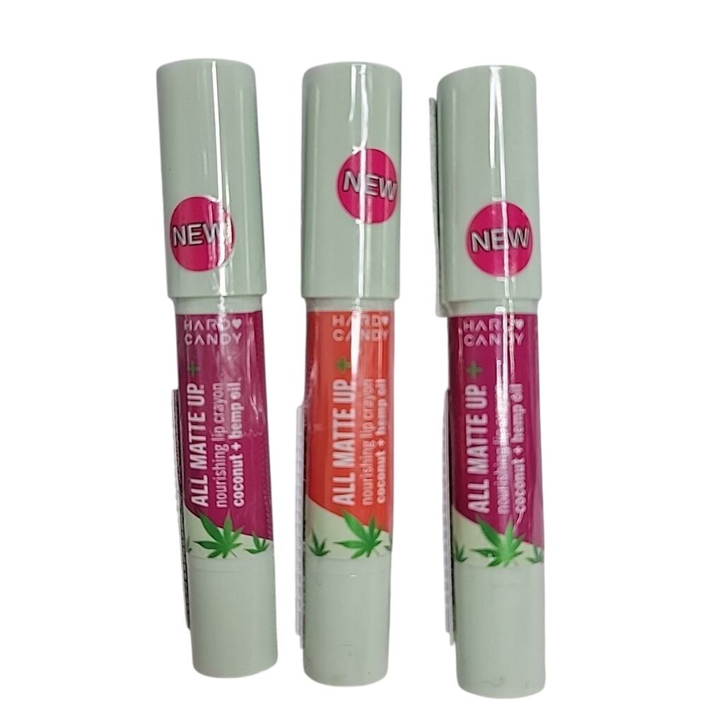 Hard Candy All Matte Up Lip Crayon Coconut‎ Hemp Oil Lot 3 NEW Sealed